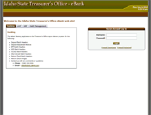 Tablet Screenshot of ebank.sto.idaho.gov