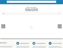 Tablet Screenshot of medalofhonor.idaho.gov