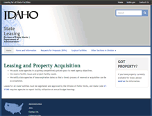 Tablet Screenshot of leasing.idaho.gov